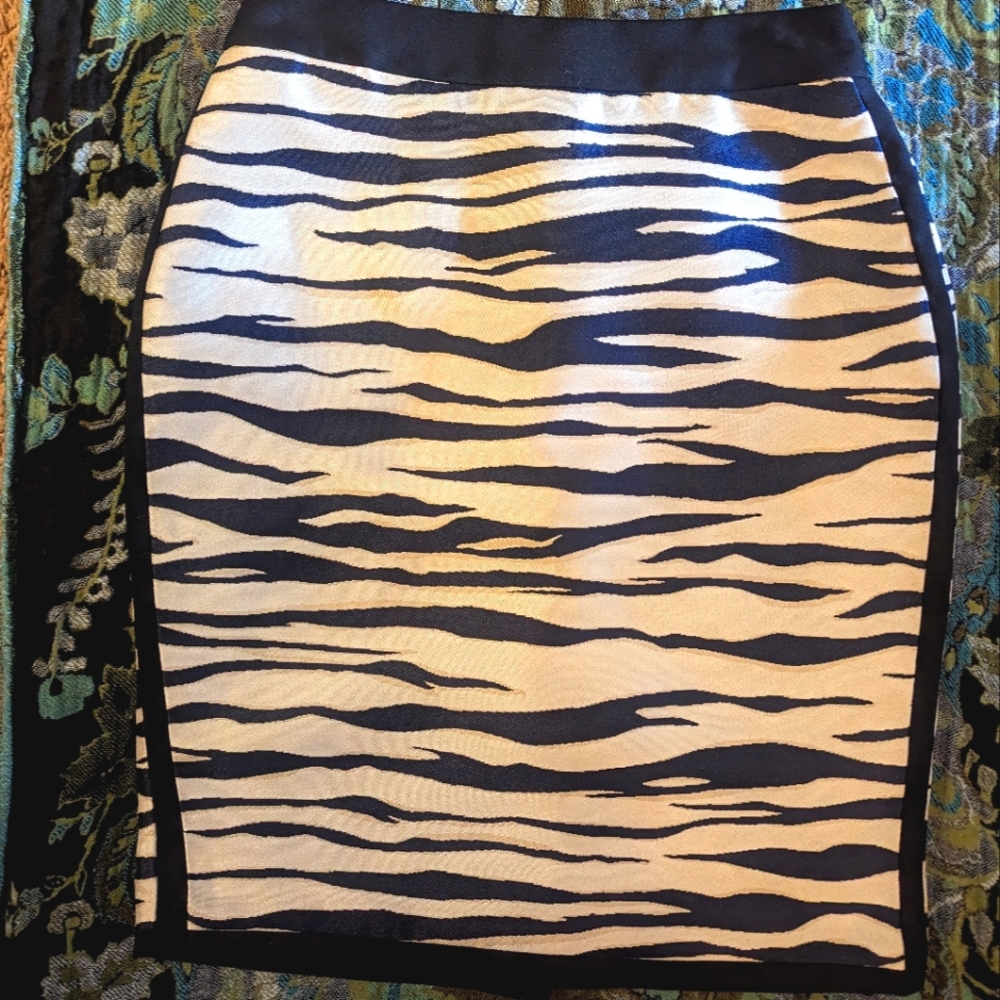 Ann Taylor Zebra Striped Skirt